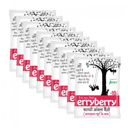 Erry Berry Amla candy with Anardana (combo of 10) [30gm each pkt]