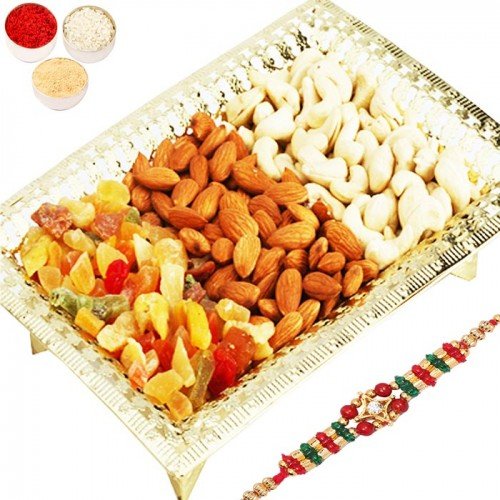 Golden Dryfruit Tray Golden Dryfruit Tray