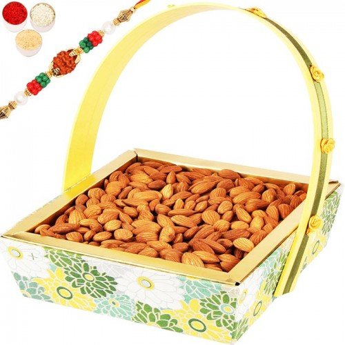 Green Basket with Almonds Green Basket with Almonds